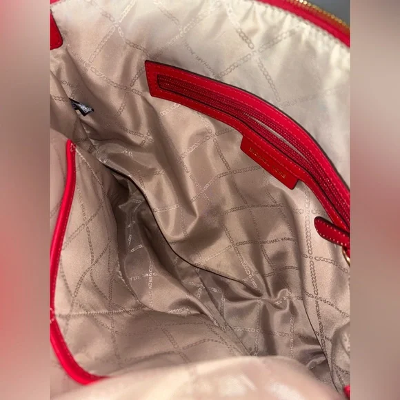 *MICHAEL KORS* Authentic Large Red Leather Jet Set Tote Bag Purse. - Picture 8 of 8